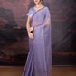 Jyoti Fashion Women's Light Purple Jimmy Choo Heavy Beads Work Designer Saree with Blouse | Swadesiicart
