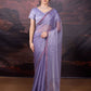 Jyoti Fashion Women's Light Purple Jimmy Choo Heavy Beads Work Designer Saree with Blouse | Swadesiicart