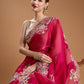 Jyoti Fashion Women's Rani Pink Jimmy Choo Embroidered & Coding Designer Saree with Blouse | Swadesiicart