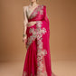 Jyoti Fashion Women's Rani Pink Jimmy Choo Embroidered & Coding Designer Saree with Blouse | Swadesiicart