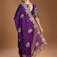 Jyoti Fashion Women's Purple Jimmy Choo Embroidered & Coding Designer Saree with Blouse | Swadesiicart