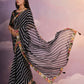 Jyoti Fashion Women's Black Coding Sequence Georgette Saree with Blouse | Swadesiicart
