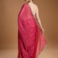 Jyoti Fashion Women's Gajri Red Jimmy Choo Sequins Embroidered Designer Saree with Blouse | Swadesiicart