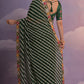 Jyoti Fashion Women's Green Coding Sequence Georgette Saree with Blouse | Swadesiicart