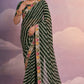 Jyoti Fashion Women's Green Coding Sequence Georgette Saree with Blouse | Swadesiicart