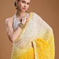 Jyoti Fashion Women's Yellow Georgette Embroidered Mirror Designer Saree with Blouse | Swadesiicart