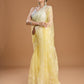 Jyoti Fashion Women's Yellow Net Sequins Embroidered Designer Saree with Blouse | Swadesiicart