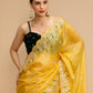 Jyoti Fashion Women's Yellow Art Silk Sequins Embroidered Designer Saree with Blouse | Swadesiicart