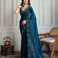 Jyoti Fashion Women's Morpich Fandy Satin Handwork Designer Saree with Blouse | Swadesiicart