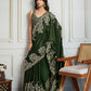 Jyoti Fashion Women's Green Rangoli Silk Embroidered Designer Saree with Blouse | Swadesiicart