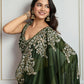 Jyoti Fashion Women's Green Rangoli Silk Embroidered Designer Saree with Blouse | Swadesiicart