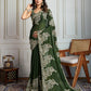 Jyoti Fashion Women's Green Rangoli Silk Embroidered Designer Saree with Blouse | Swadesiicart