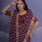 Jyoti Fashion Women's Wine Coding Sequence Georgette Saree with Blouse | Swadesiicart