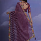 Jyoti Fashion Women's Wine Coding Sequence Georgette Saree with Blouse | Swadesiicart
