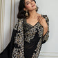 Jyoti Fashion Women's Black Rangoli Silk Embroidered Designer Saree with Blouse | Swadesiicart