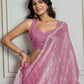 Jyoti Fashion Women's Pink Chiffon Silk Sequins Designer Saree with Blouse | Swadesiicart