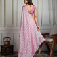 Jyoti Fashion Women's Pink Chiffon Silk Sequins Designer Saree with Blouse | Swadesiicart