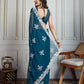 Jyoti Fashion Women's Morpich Semi Georgette Embroidered Designer Saree with Blouse | Swadesiicart