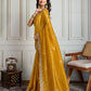Jyoti Fashion Women's Yellow Satin Silk Embroidered Designer Saree with Blouse | Swadesiicart