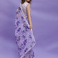 Jyoti Fashion Women's Purple Digital Print with Sequence Lace work Chinon Saree with Blouse | Swadesiicart