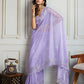 Jyoti Fashion Women's Lavender Art Silk Embroidered Designer Saree with Blouse | Swadesiicart
