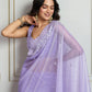 Jyoti Fashion Women's Lavender Art Silk Embroidered Designer Saree with Blouse | Swadesiicart