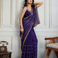 Jyoti Fashion Women's Purple Jimmy Choo Sequins Designer Saree with Blouse | Swadesiicart