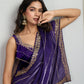 Jyoti Fashion Women's Purple Jimmy Choo Sequins Designer Saree with Blouse | Swadesiicart