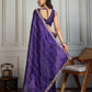 Jyoti Fashion Women's Purple Jimmy Choo Sequins Designer Saree with Blouse | Swadesiicart