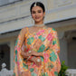 Jyoti Fashion Women's Multicolor Chinon Digital Print with Mirror Saree with Blouse | Swadesiicart
