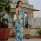 Jyoti Fashion Morpich Chinon Digital Print with Mirror Saree with Blouse | Swadesiicart