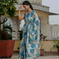 Jyoti Fashion Morpich Chinon Digital Print with Mirror Saree with Blouse | Swadesiicart