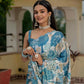 Jyoti Fashion Morpich Chinon Digital Print with Mirror Saree with Blouse | Swadesiicart