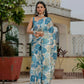 Jyoti Fashion Morpich Chinon Digital Print with Mirror Saree with Blouse | Swadesiicart