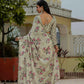 Jyoti Fashion Women's Pista Green Chinon Digital Print with Mirror Saree with Blouse | Swadesiicart