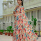 Jyoti Fashion Women's Multicolor Chinon Digital Print with Mirror Saree with Blouse | Swadesiicart
