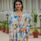 Jyoti Fashion Women's Multicolor Chinon Digital Print with Mirror Saree with Blouse | Swadesiicart