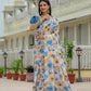 Jyoti Fashion Women's Multicolor Chinon Digital Print with Mirror Saree with Blouse | Swadesiicart
