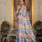 Jyoti Fashion Women's Multicolor Chinon Digital Print with Mirror Saree with Blouse | Swadesiicart