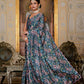 Jyoti Fashion Women's Morpich Chinon Digital Print with Mirror Saree with Blouse | Swadesiicart
