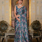 Jyoti Fashion Women's Morpich Chinon Digital Print with Mirror Saree with Blouse | Swadesiicart