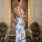 Jyoti Fashion Women's Blue Chinon Digital Print with Mirror Saree with Blouse | Swadesiicart