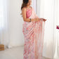 Jyoti Fashion Women's Pink Chinon Digital Printed Designer Saree with Blouse - Swadesiicart