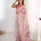 Jyoti Fashion Women's Pink Chinon Digital Printed Designer Saree with Blouse - Swadesiicart