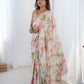 Jyoti Fashion Women's Multicolor Chinon Digital Printed Designer Saree with Blouse - Swadesiicart