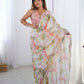 Jyoti Fashion Women's Multicolor Chinon Digital Printed Designer Saree with Blouse - Swadesiicart