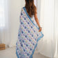 Jyoti Fashion Women's Blue Chinon Digital Printed Designer Saree with Blouse - Swadesiicart
