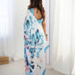 Jyoti Fashion Women's Sky Blue Chinon Digital Printed Designer Saree with Blouse - Swadesiicart