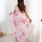 Jyoti Fashion Women's Baby Pink Chinon Digital Printed Designer Saree with Blouse - Swadesiicart