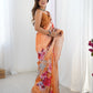 Jyoti Fashion Women's Multicolor Chinon Digital Printed Designer Saree with Blouse - Swadesiicart